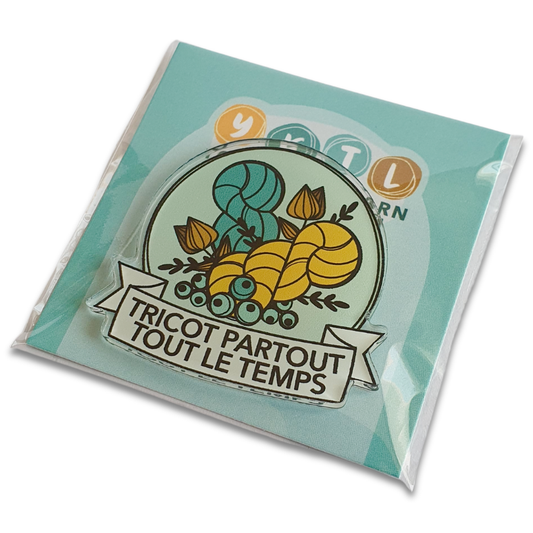 Aimant “Tricot partout tout le temps”