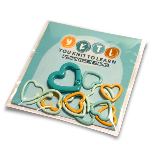 Lots de 12 marqueurs coeur avec mousqueton