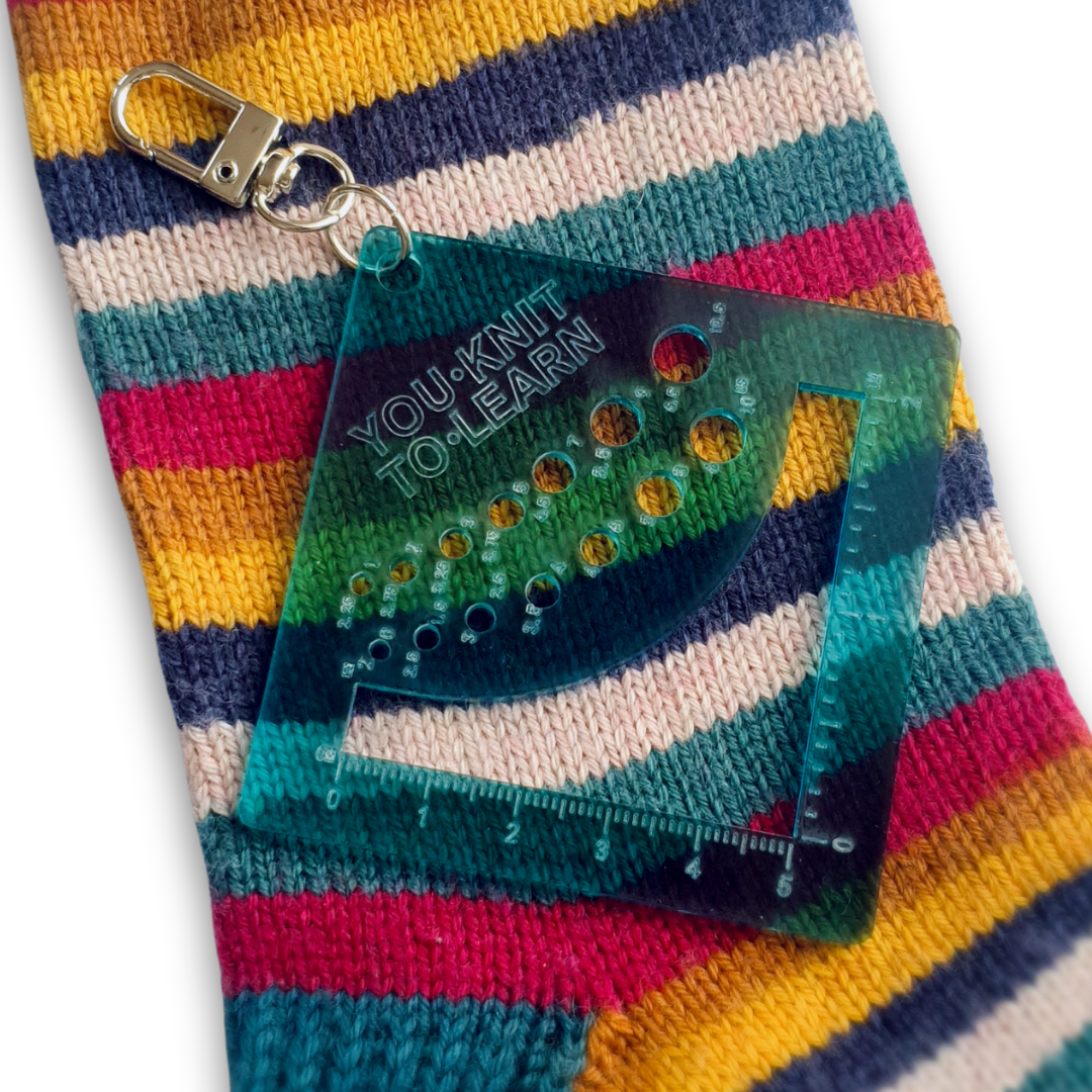 Règle à échantillon & jauge à aiguilles You Knit To Learn
