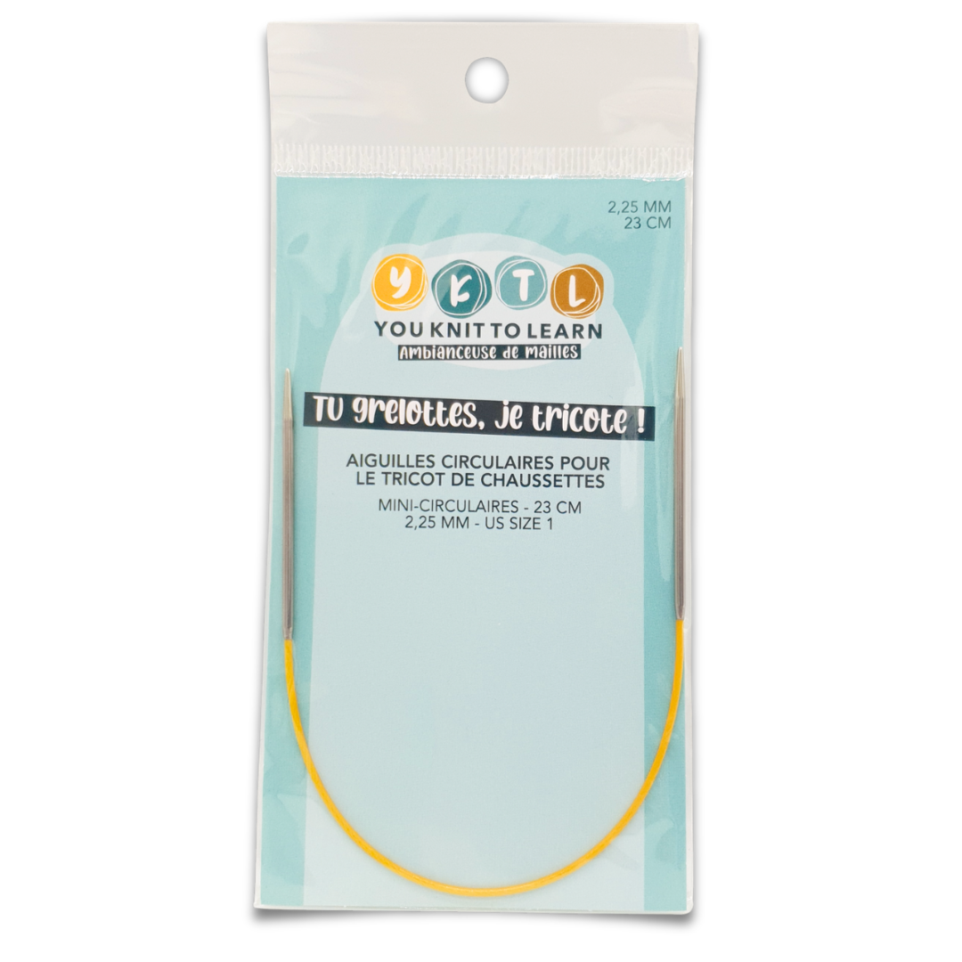 Aiguilles mini-circulaires 23 cm pour tricoter des chaussettes – rapides et fluides