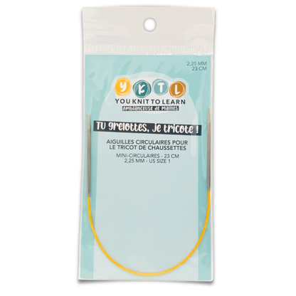 Aiguilles mini-circulaires 23 cm pour tricoter des chaussettes – rapides et fluides