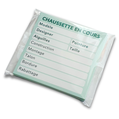 Lot de 10 cartes “Chaussettes en cours”