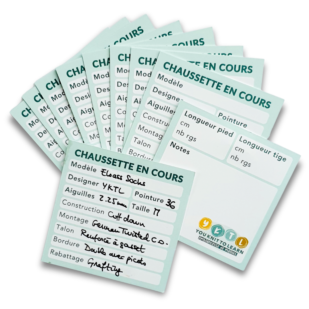 Lot de 10 cartes “Chaussettes en cours”