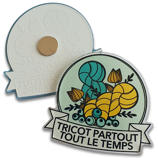Aimant “Tricot partout tout le temps”