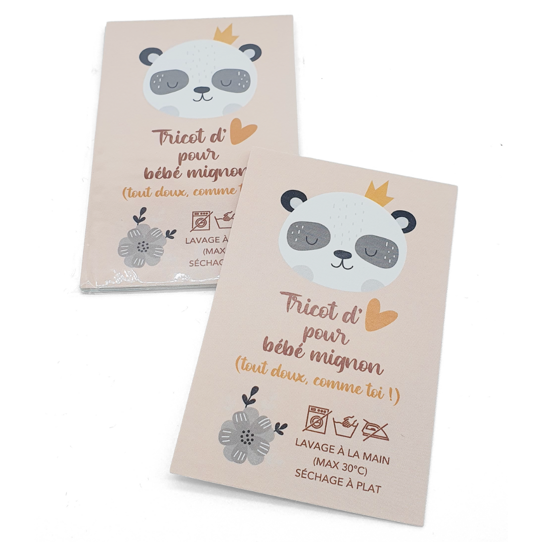 Lot de 6 étiquettes cadeau spécial layette tricotée