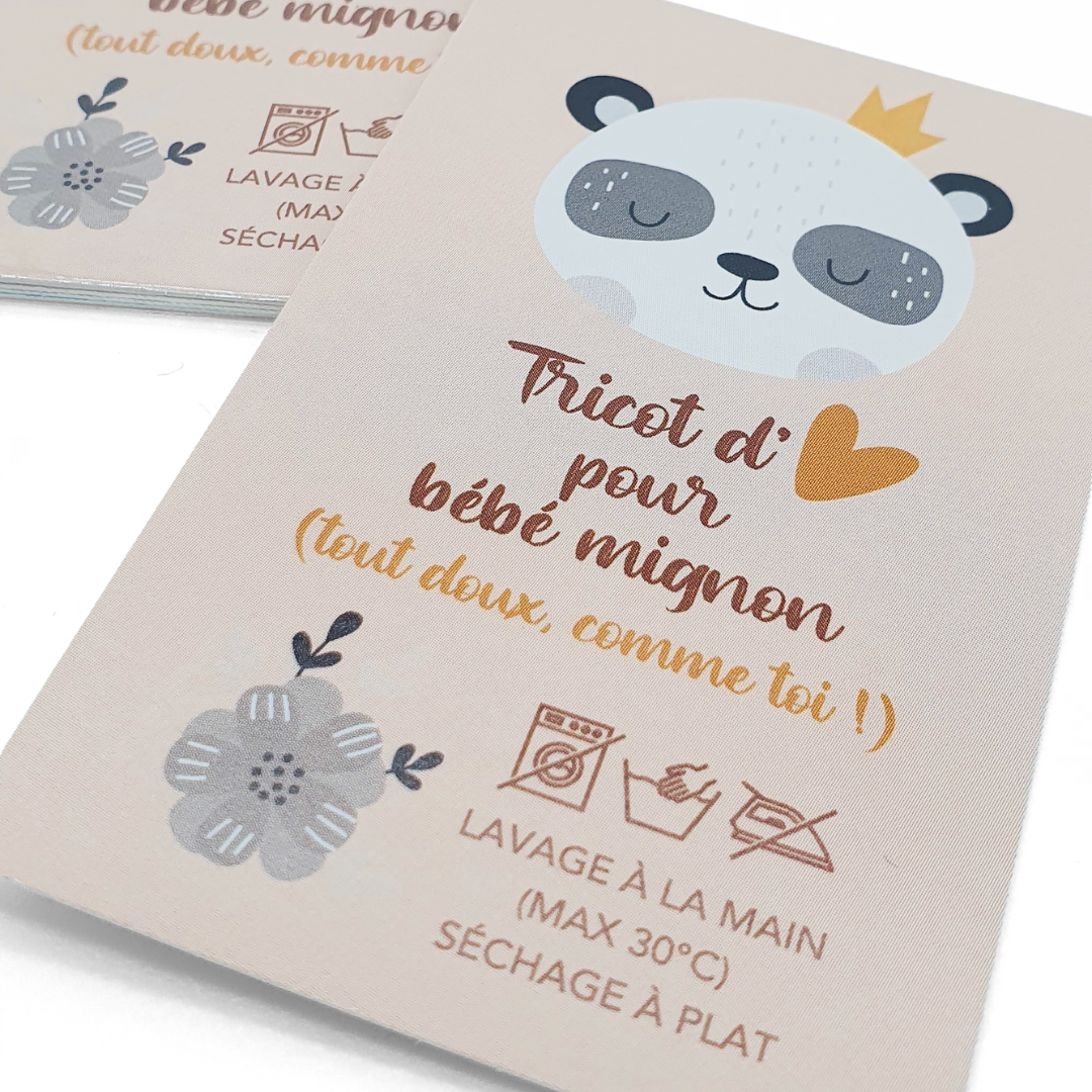 Lot de 6 étiquettes cadeau spécial layette tricotée