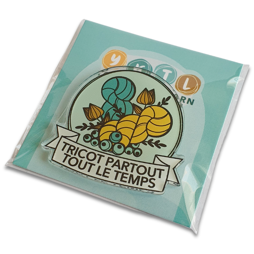 Aimant “Tricot partout tout le temps”