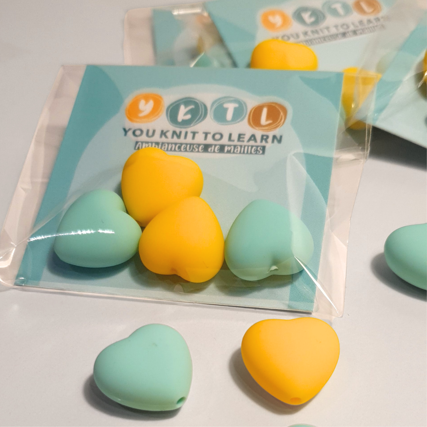 Lot de 4 bouchons protecteurs d’aiguilles cœur