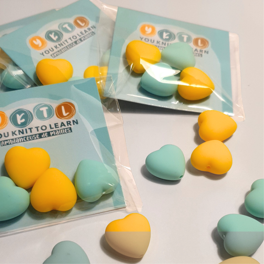 Lot de 4 bouchons protecteurs d’aiguilles cœur