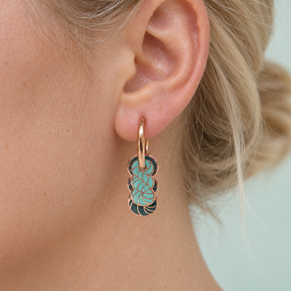 Boucles d’oreilles écheveaux – Créoles et breloques interchangeables