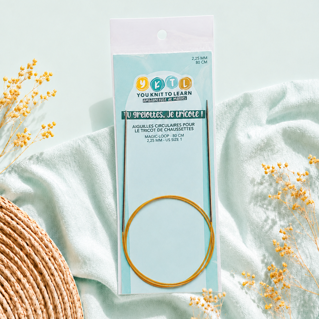 Aiguilles circulaires longues 80 cm pour tricoter des chaussettes – spécial magic loop